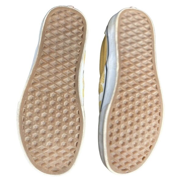 VANS Slip-On Yellow Sz 5.5 Women 4 Men’s Canvas Checkered Loafers - Picture 8 of 11
